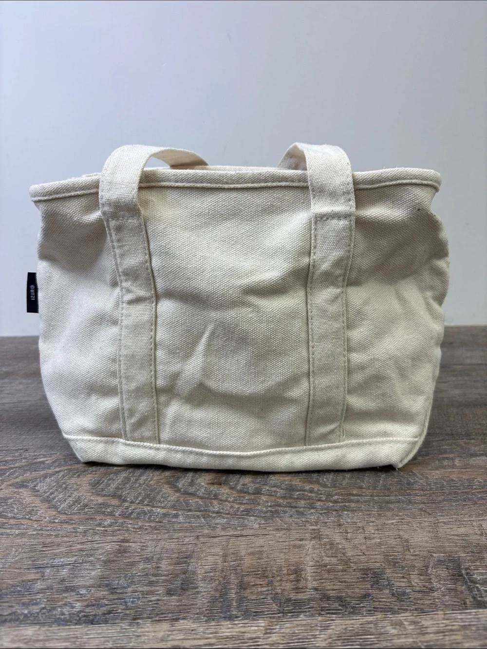 BT21 Free Time Korean Graphic Canvas Zip Tote Bag Cream Red Kawaii